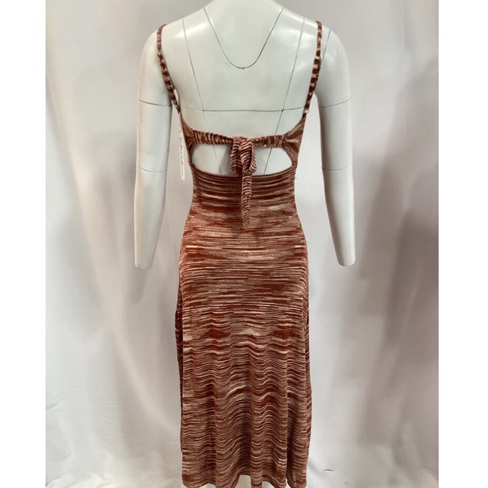 For Love & Lemons 'Isabela' Brown Midi Dress Size M - Picture 3 of 4